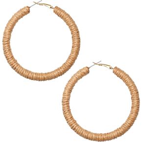 Rattan Earrings Boho Raffia Earrings For Women Handmade Woven Wicker Hoop Earrings Rattan Earrings for Women Big Circle Dangle Earrings