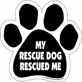 مغناطيس سيارة مخلب، My Rescued Rescued Me، 5-1/2 بوصة في 5-1/2 بوصة