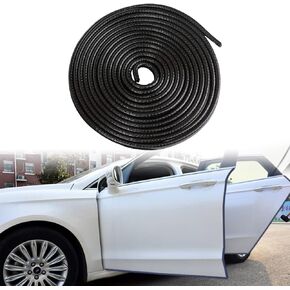 Ajxn Car Door Edge Guards, 32Ft Universal Rubber Seal Protector U Shape Edge Trim Car Door Edge Protection for Most Car, Aluminum Boat Edge Guards(Black)