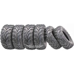 WANDA 6 ATV tires (2) 25x10-12 & (4) 25x11-12 fit 05-17 Polaris Ranger 6x6