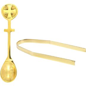 Brass Incense Tong and Spoon Set, Catholic Church Supplies, 4 and 6 Inches