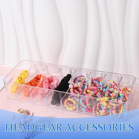 2 Pcs Clear Charger Cord Organizer Boxs,Plastic Cable Storage Box with 20 Wire Ties,Power Cord Organizer with 8 Compartments,Electronics Organizer with Lid for Home Office Accessories Storage in Saudi Arabia