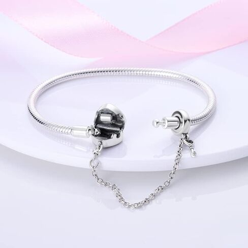 Silver Snake Chain Charm Bracelet Best Friend Heart Star Moon with Cubic Zirconia Jewelry Snake Chain Bracelet Gift for Woman Girl in Saudi Arabia