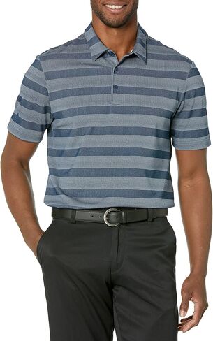 adidas Men's Two Color Stripe Golf Polo Shirt in Saudi Arabia