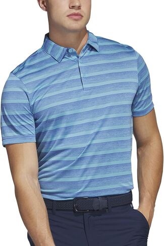 adidas Men's Two Color Stripe Golf Polo Shirt in Saudi Arabia