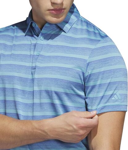 adidas Men's Two Color Stripe Golf Polo Shirt in Saudi Arabia