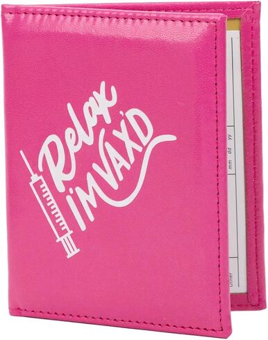 CDC Vaccination/ID Record Cardholder Leather Vaccine Card Holder Sleeve, Covid-19 Immunization Card Protector Booklet for Boyfriend Girlfriend Gifts in Saudi Arabia