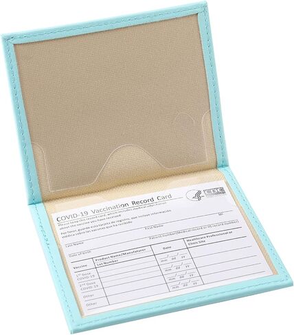 CDC Vaccination/ID Record Cardholder Leather Vaccine Card Holder Sleeve, Covid-19 Immunization Card Protector Booklet for Boyfriend Girlfriend Gifts in Saudi Arabia