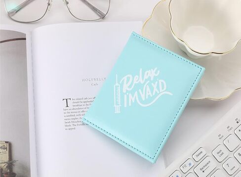 CDC Vaccination/ID Record Cardholder Leather Vaccine Card Holder Sleeve, Covid-19 Immunization Card Protector Booklet for Boyfriend Girlfriend Gifts in Saudi Arabia