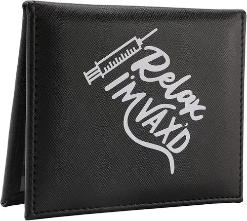CDC Vaccination/ID Record Cardholder Leather Vaccine Card Holder Sleeve, Covid-19 Immunization Card Protector Booklet for Boyfriend Girlfriend Gifts in Saudi Arabia