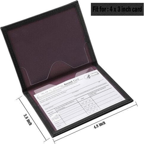 CDC Vaccination/ID Record Cardholder Leather Vaccine Card Holder Sleeve, Covid-19 Immunization Card Protector Booklet for Boyfriend Girlfriend Gifts in Saudi Arabia