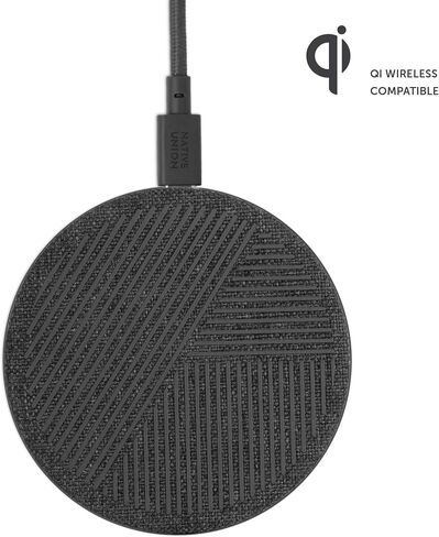 Native Union Drop Marquetry-High Speed Wireless Charger[Qi Certified] 10W Fast Wireless Charging Pad-Crafted with Genuine Italian Leather Compatible with iPhone12 /12Pro /12Pro Max /12mini (Rose) in Saudi Arabia