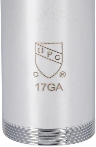 EZ-FLO 1-1/2 Inch x 12 Inch Heavy-Duty Threaded Tube, 17 Gauge, Chrome, 35113 in Saudi Arabia