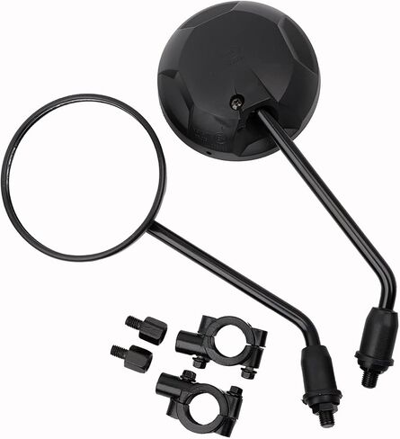 Round Rearview Mirrors X Type with M8 M10 Bolt,Handle Bar Mount Fit for Honda Grom MSX125 2013-2022 CMX 300 500 Rebel 2017-2022 Monkey 125 Motocycle Mirrors Black in Saudi Arabia
