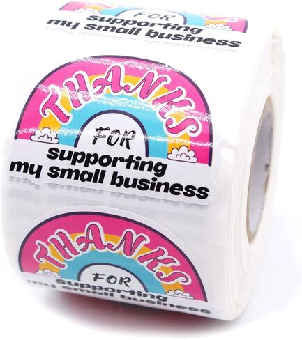 Cute Small Business Stickers,Funny Thanks for Supporting My Small Business Rainbow Business Stickers,Thank You Stickers,Packaging Stickers, Mail Envelopes Shipping Stickers for Small Business,500 PC in Kuwait