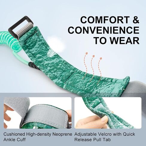 Bodyboard Leash with Plug Premium Body Board Wrist Leashes Comfortable Padded Neoprene Cuff with Double Stainless Steel Anti-Rust Swivels Quick Release Velcro Pull Tab in Saudi Arabia
