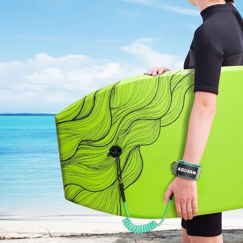 Bodyboard Leash with Plug Premium Body Board Wrist Leashes Comfortable Padded Neoprene Cuff with Double Stainless Steel Anti-Rust Swivels Quick Release Velcro Pull Tab in Saudi Arabia