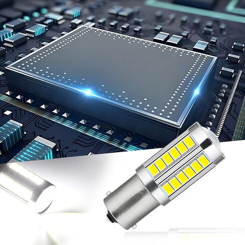 gunhunt Pack-4 Car Led Lights, Turn Signal Lights, 6500K Light Set, 33SMD High Brightness Tail Lights, Automotive Bulb Replacements, Universal for Most Cars, Trucks (White #1156) in Saudi Arabia