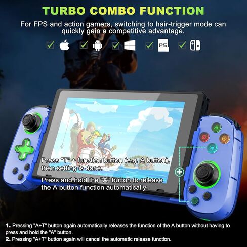 Koiiko Wireless Controller for iPhone 17/Android/PC/iPad/Tablet/Appl Arcade MFi Games/Switch, Support Streaming on PS/Xbox/PC Console, Cloud Gaming Gamepad Joystick - Turbo/Dual Motors Black in Kuwait