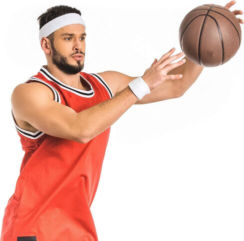 عصابات رأس الفريق الرياضي الفريدة (عبوة من 6 قطع)، باللون الأحمر in Kuwait