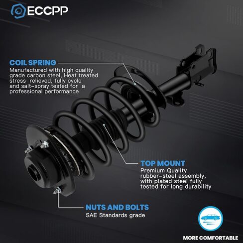 ECCPP Complete Struts Spring Assembly Front Struts Shock Absorber Fit for 2004 2005 2006 2007 2008 for Chrysler Pacifica Set of 2 in Saudi Arabia