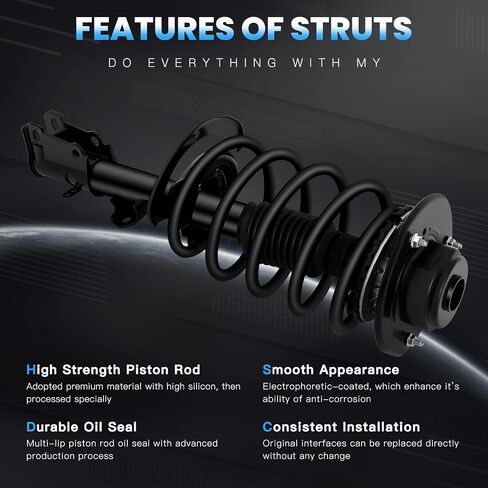 ECCPP Complete Struts Spring Assembly Front Struts Shock Absorber Fit for 2004 2005 2006 2007 2008 for Chrysler Pacifica Set of 2 in Saudi Arabia