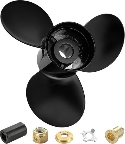 15 بوصة × 17 بوصة OEM رقم 48-832828A45 ترقية المروحة الخارجية المصنوعة من الألومنيوم تناسب محركات ميركوري 90CT-400HP 15 أسنان، RH in Kuwait