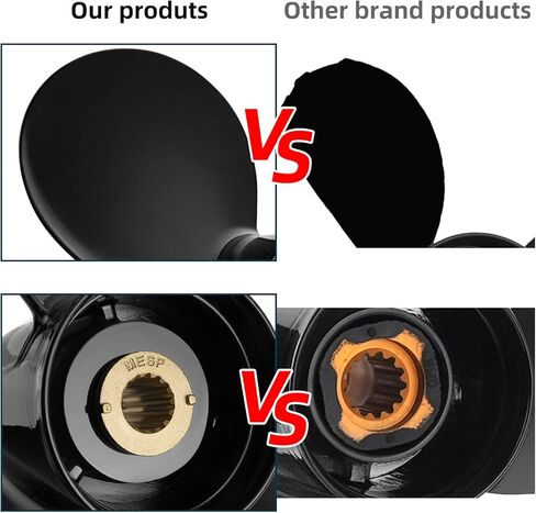 15 بوصة × 17 بوصة OEM رقم 48-832828A45 ترقية المروحة الخارجية المصنوعة من الألومنيوم تناسب محركات ميركوري 90CT-400HP 15 أسنان، RH in Kuwait