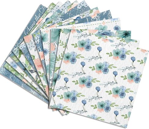 24 Patterned Papers Double-sided 11.8"x 11.8", DIY Photo Frame Background Decorative Page Patterned Paper Pack for Cardmaking Photo Frame (Bohemian Floral) in Saudi Arabia