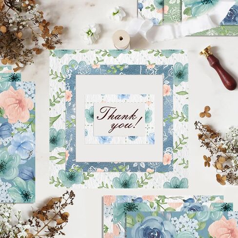 24 Patterned Papers Double-sided 11.8"x 11.8", DIY Photo Frame Background Decorative Page Patterned Paper Pack for Cardmaking Photo Frame (Bohemian Floral) in Saudi Arabia