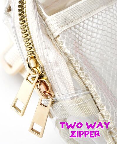 Clear Bags Stadium Approved Belt Bag Fanny Waist Pack for Women Men with Adjustable Strap, Beige in Saudi Arabia