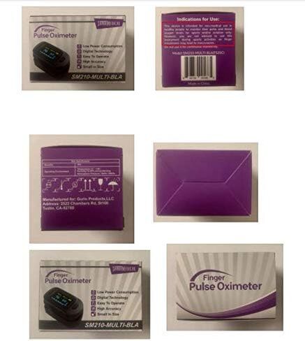 مقياس التأكسج النبضي بأطراف الأصابع، جهاز مراقبة تشبع الأكسجين في الدم (SpO2) مع قياسات معدل النبض ورسم بياني شريطي للنبض، شاشة قراءة رقمية محمولة OLED، البطاريات متضمنة in Kuwait