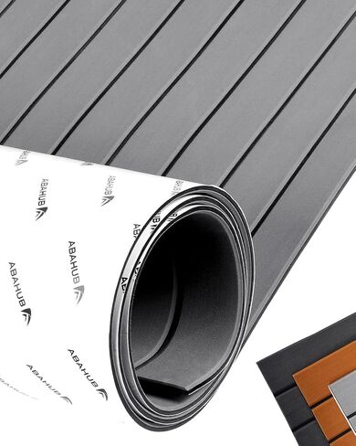 Abahub EVA Foam Boat Decking 48''x16.8'' أرضيات من خشب الساج الصناعي لليخوت والقوارب باللون الرمادي مع خطوط التماس السوداء in Kuwait