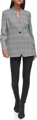 Calvin Klein Women's Plaid One Button Jacket in Saudi Arabia