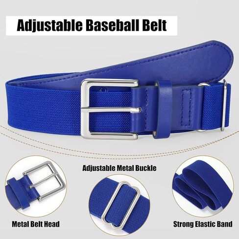 Baseball Socks and Belt Combo for Youth Adult - Softball Socks and Belts for Boys and Grils (2 Pairs of Socks & 1 Belt) in Saudi Arabia