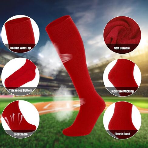 Baseball Socks and Belt Combo for Youth Adult - Softball Socks and Belts for Boys and Grils (2 Pairs of Socks & 1 Belt) in Saudi Arabia
