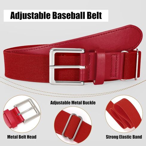 Baseball Socks and Belt Combo for Youth Adult - Softball Socks and Belts for Boys and Grils (2 Pairs of Socks & 1 Belt) in Saudi Arabia