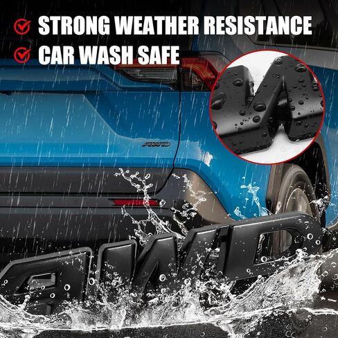 مجموعة شارة شعار معدنية سوداء AWD لشعار الحاجز الجانبي الخلفي مع لاصق تغطية كاملة للشاحنة/سيارات الدفع الرباعي/الباب الخلفي للشاحنة in Kuwait