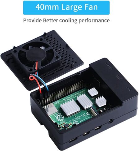 GeeekPi Case with PWM Fan for Raspberry Pi 4, 18W 5V 3.6A Power Supply for Raspberry Pi 4, Heatsinks, 64GB Preloaded (RPI OS) Card, Card Reader, Micro HDMI Cable, for Raspberry Pi 4 8GB/4GB/2GB/1GB in Saudi Arabia