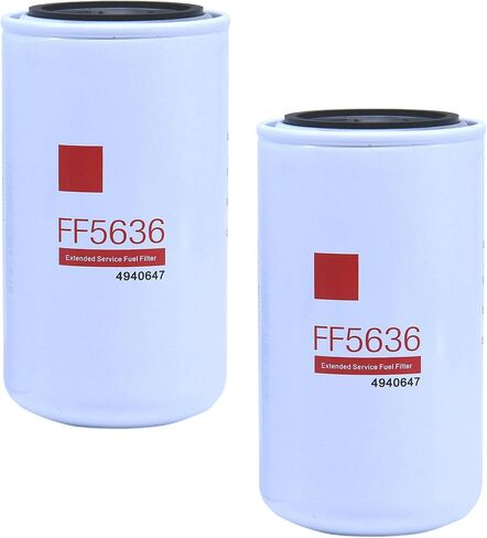 عبوتان من فلتر الوقود FF5636 (5 ميكرون) يحل محل FF5813، 4940647، P550879، BF7924، 33936 متوافق مع محركات Cummins ISC8.3 ISL9 ISB6.7 للشاحنات الدولية وKenworth وMack وPeterbilt وVolvo in Saudi Arabia