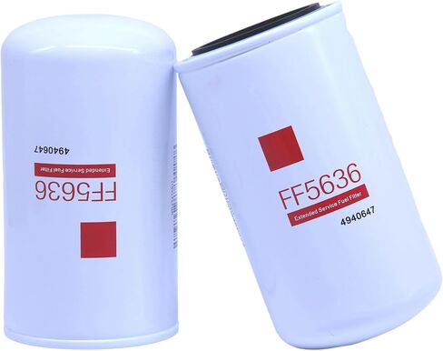 عبوتان من فلتر الوقود FF5636 (5 ميكرون) يحل محل FF5813، 4940647، P550879، BF7924، 33936 متوافق مع محركات Cummins ISC8.3 ISL9 ISB6.7 للشاحنات الدولية وKenworth وMack وPeterbilt وVolvo in Saudi Arabia