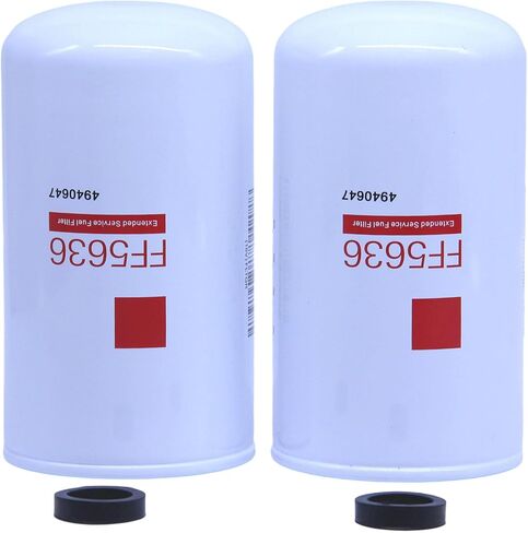 عبوتان من فلتر الوقود FF5636 (5 ميكرون) يحل محل FF5813، 4940647، P550879، BF7924، 33936 متوافق مع محركات Cummins ISC8.3 ISL9 ISB6.7 للشاحنات الدولية وKenworth وMack وPeterbilt وVolvo in Saudi Arabia