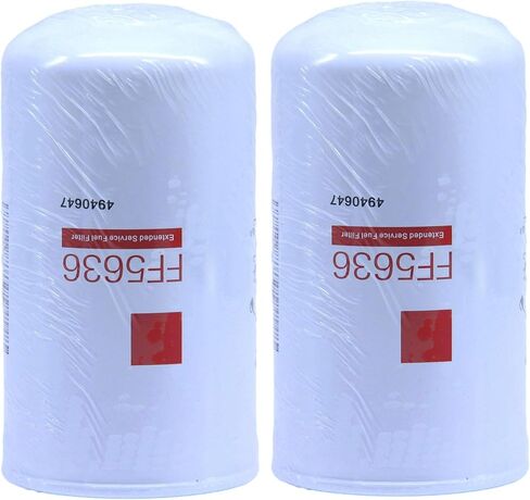 عبوتان من فلتر الوقود FF5636 (5 ميكرون) يحل محل FF5813، 4940647، P550879، BF7924، 33936 متوافق مع محركات Cummins ISC8.3 ISL9 ISB6.7 للشاحنات الدولية وKenworth وMack وPeterbilt وVolvo in Saudi Arabia