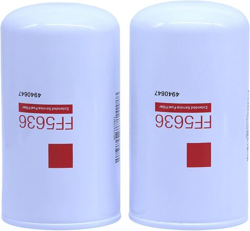 عبوتان من فلتر الوقود FF5636 (5 ميكرون) يحل محل FF5813، 4940647، P550879، BF7924، 33936 متوافق مع محركات Cummins ISC8.3 ISL9 ISB6.7 للشاحنات الدولية وKenworth وMack وPeterbilt وVolvo in Saudi Arabia