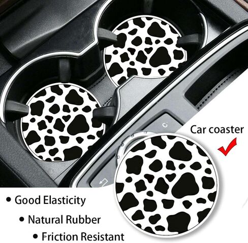 Cow Print License Plate 18 Pcs car Accessories Cow Print License Plate Cover Car Tag Frames for Women or Men Compatible All Vehicle License Plate Tag Cover Fit Accessories Included (18Pcs) in Saudi Arabia