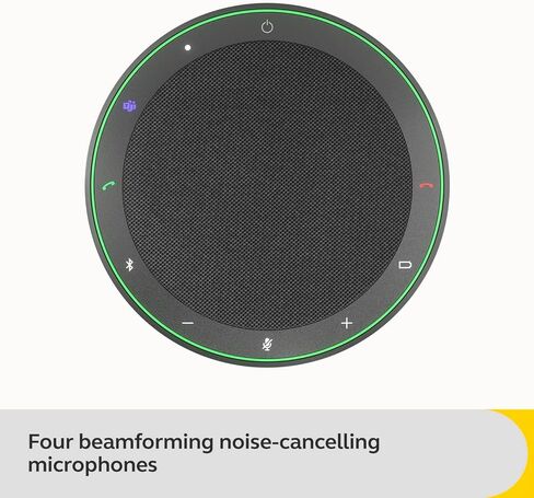 Jabra Speak2 75 Wireless Bluetooth Speakerphone - Portable Speaker with 4 Noise-Cancelling Mics, 65mm Full-Range Speakers & USB-A Bluetooth Adapter - Certified Microsoft Teams Speaker - Dark Grey in Saudi Arabia