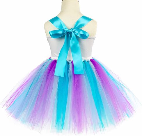 Girls Mermaid Costumes Mermaid Tutu Dress for Kids Birthday Halloween Party Decoration 2-10Years in Saudi Arabia