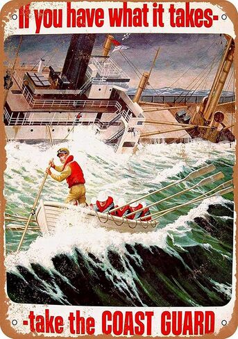 8 x 12 Metal Sign - 1965 United States Coast Guard - Vintage Wall Decoration Retro Art in Kuwait