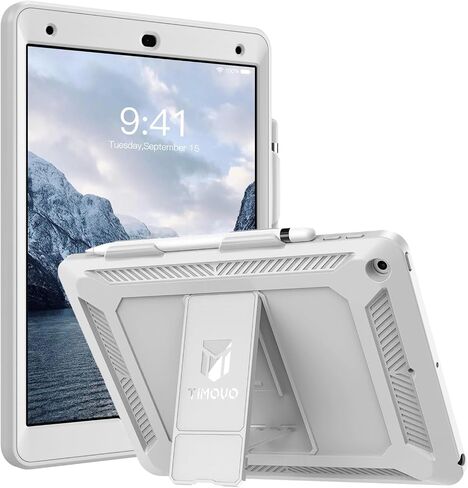 TiMOVO for iPad 10.2 Case iPad 9th Generation 2021/iPad 8th Generation 2020/iPad 7th Generation 2019 Case,Heavy Duty Shockproof Rugged Protective Case with Pencil Holder for iPad 10.2 inch, Black in Saudi Arabia