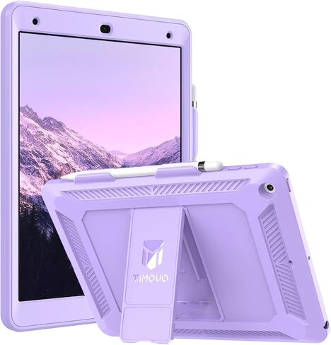 TiMOVO for iPad 10.2 Case iPad 9th Generation 2021/iPad 8th Generation 2020/iPad 7th Generation 2019 Case,Heavy Duty Shockproof Rugged Protective Case with Pencil Holder for iPad 10.2 inch, Black in Saudi Arabia